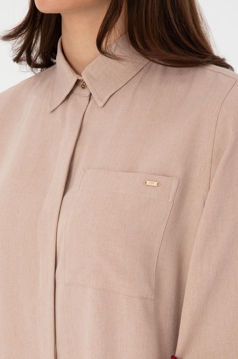 Kadın Camel Dokuma Elbise