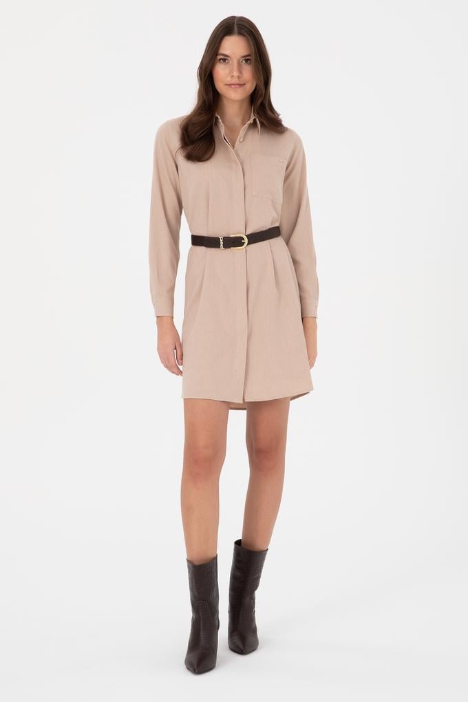 Kadın Camel Dokuma Elbise