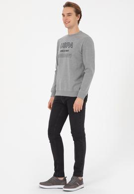 Erkek Gri Melanj Sweatshirt - 50308693011