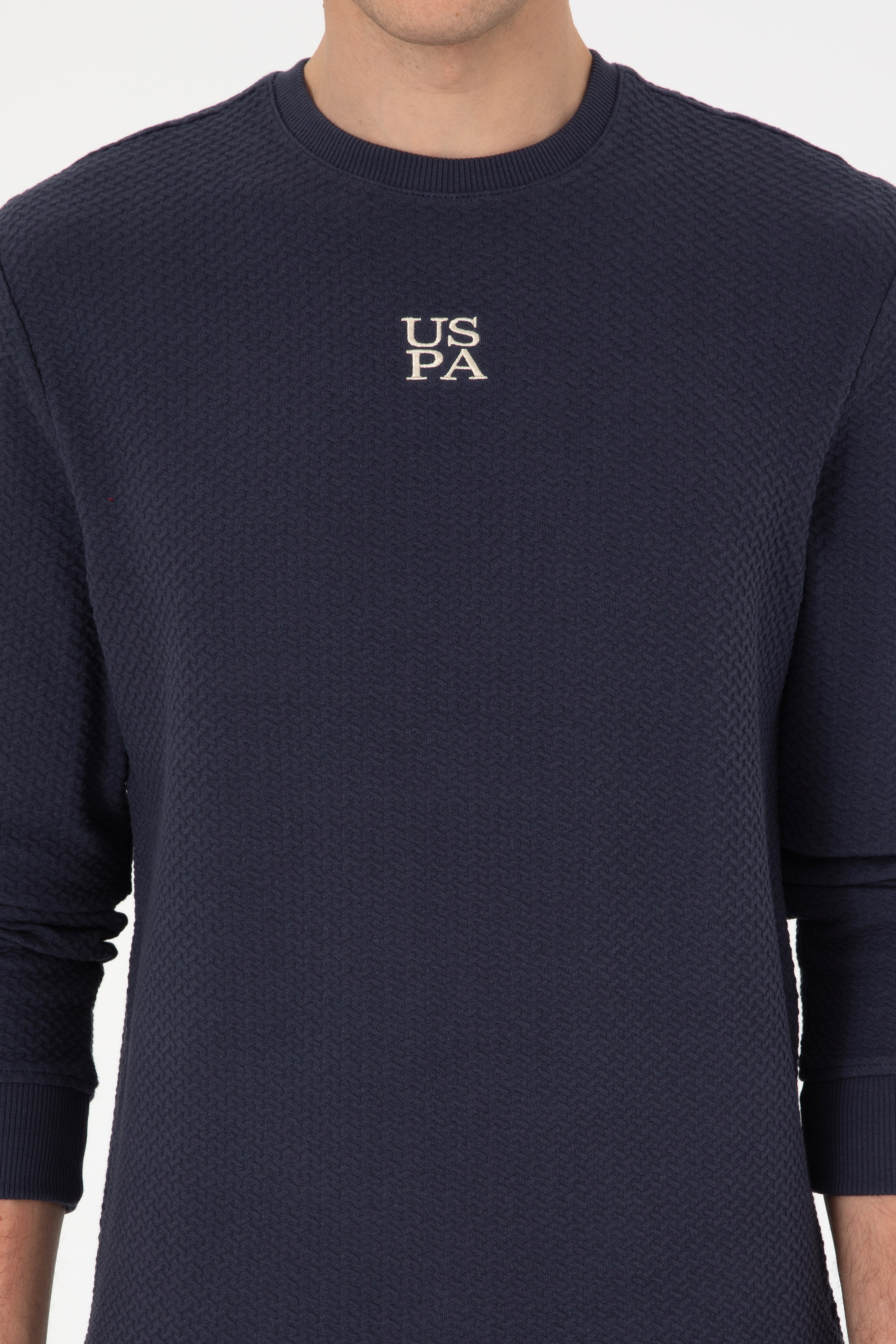 Erkek Regular Fit Bisiklet Yaka Lacivert Sweatshirt - Image 6