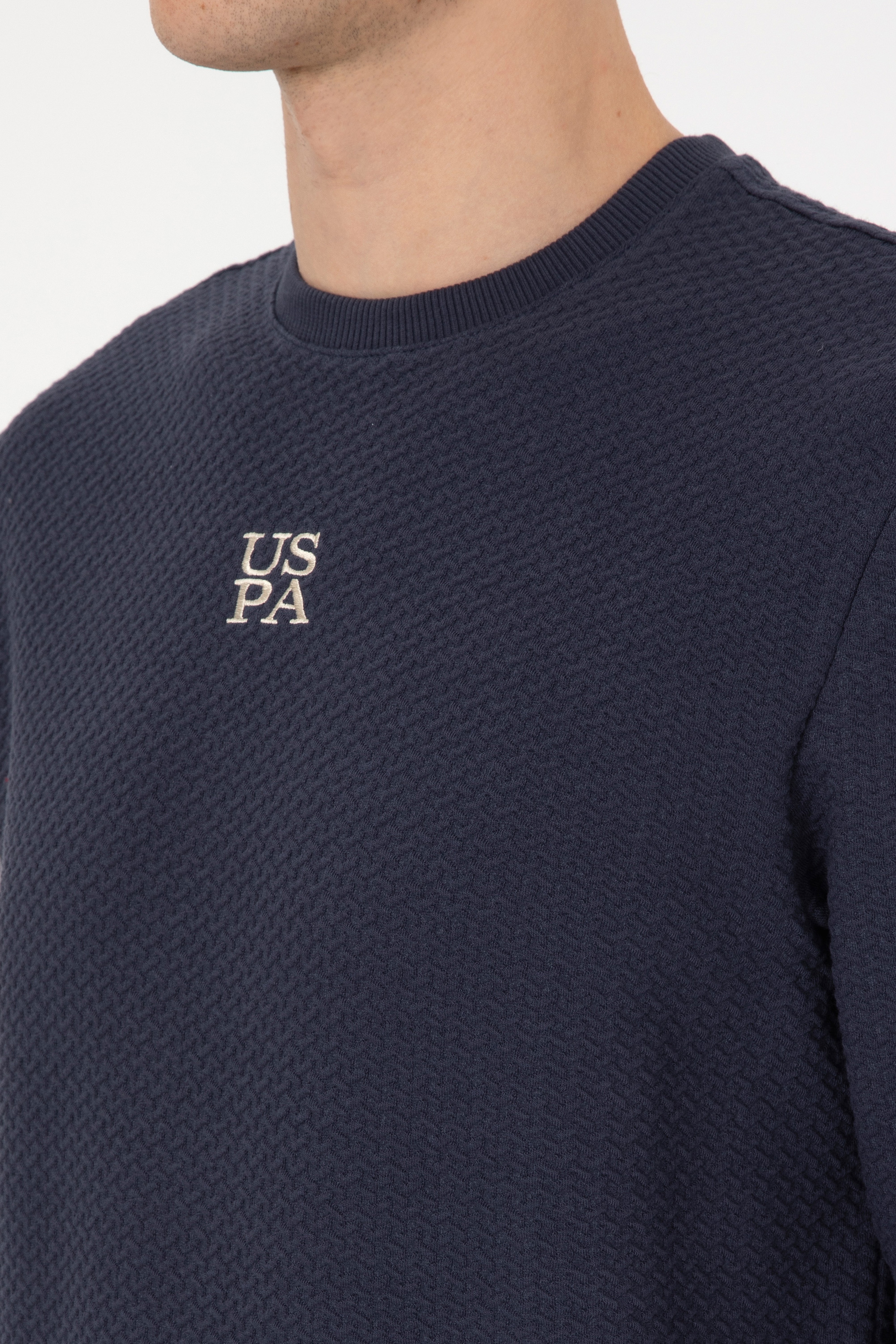Erkek Regular Fit Bisiklet Yaka Lacivert Sweatshirt - Image 7