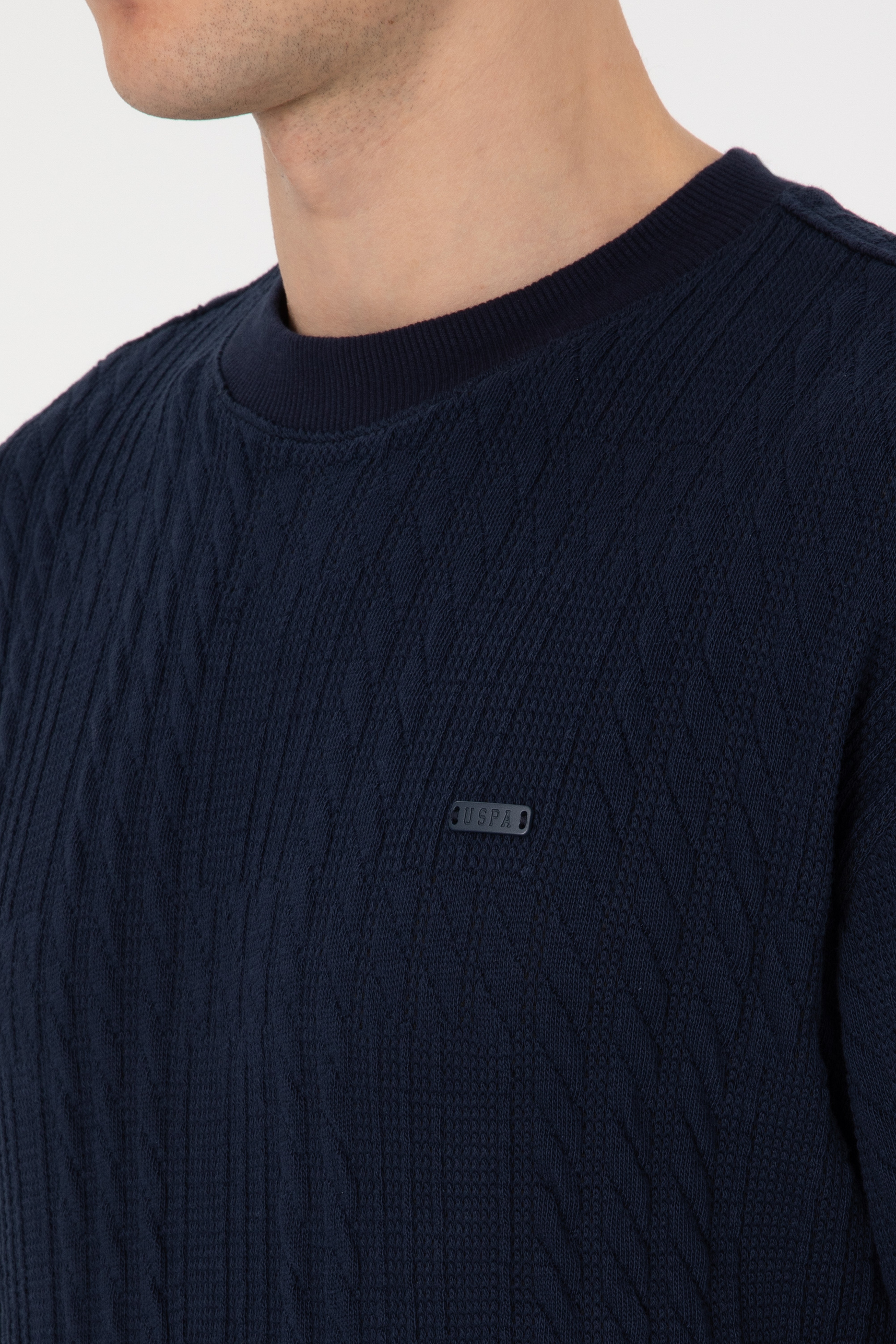 Erkek Comfort Fit Bisiklet Yaka Lacivert Sweatshirt - Image 7