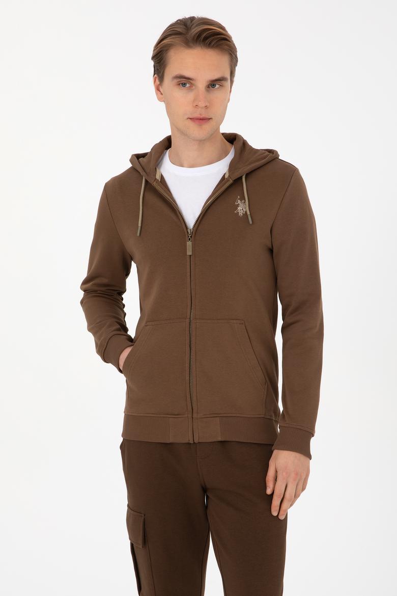 Erkek Haki Örme Hırka