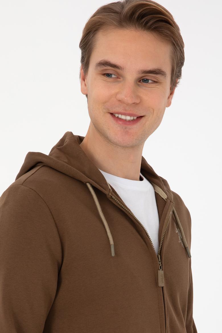 Erkek Haki Örme Hırka - 50313748107