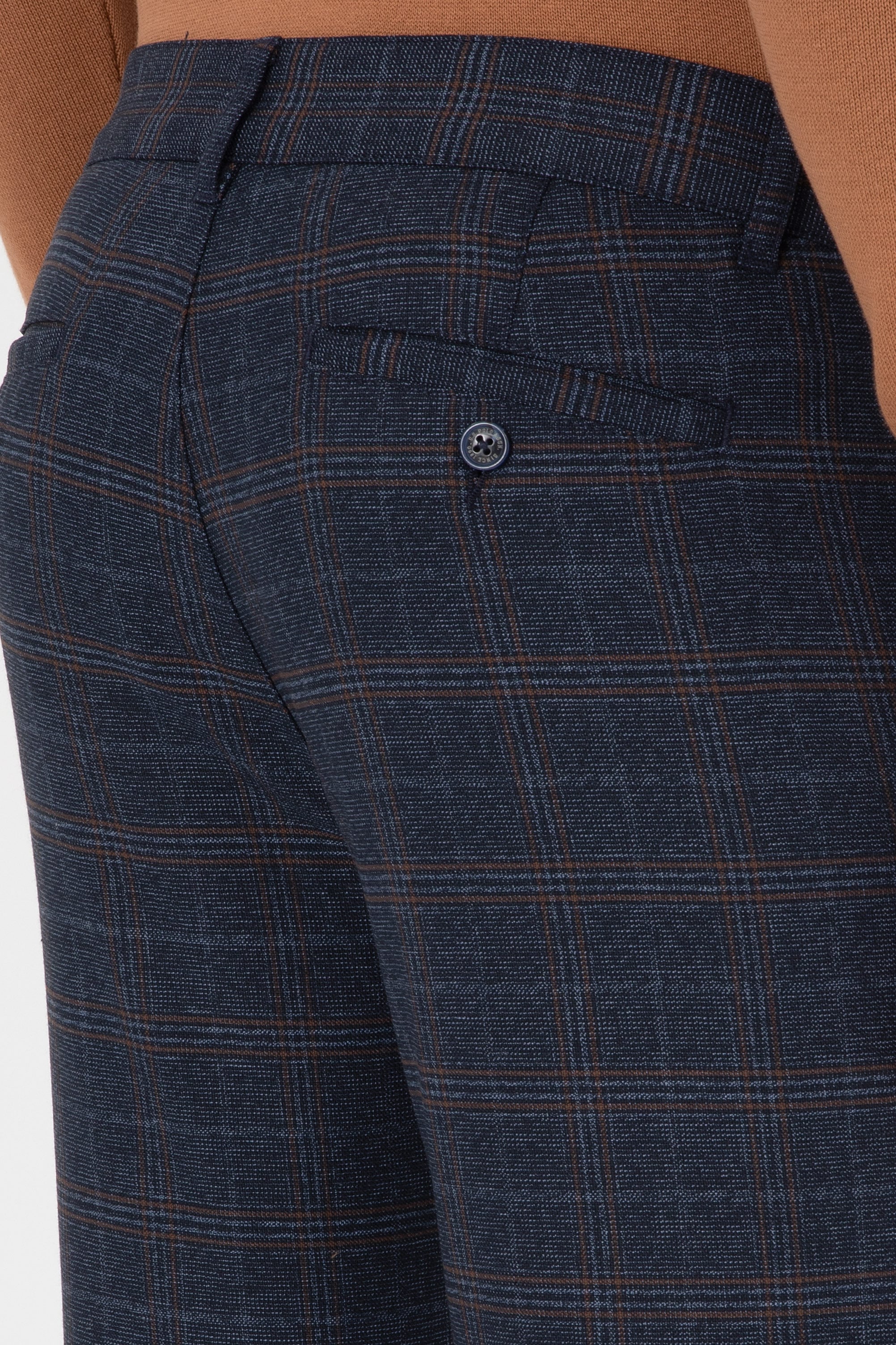 Erkek Slim Fit Lacivert Kanvas Pantolon - Image 6