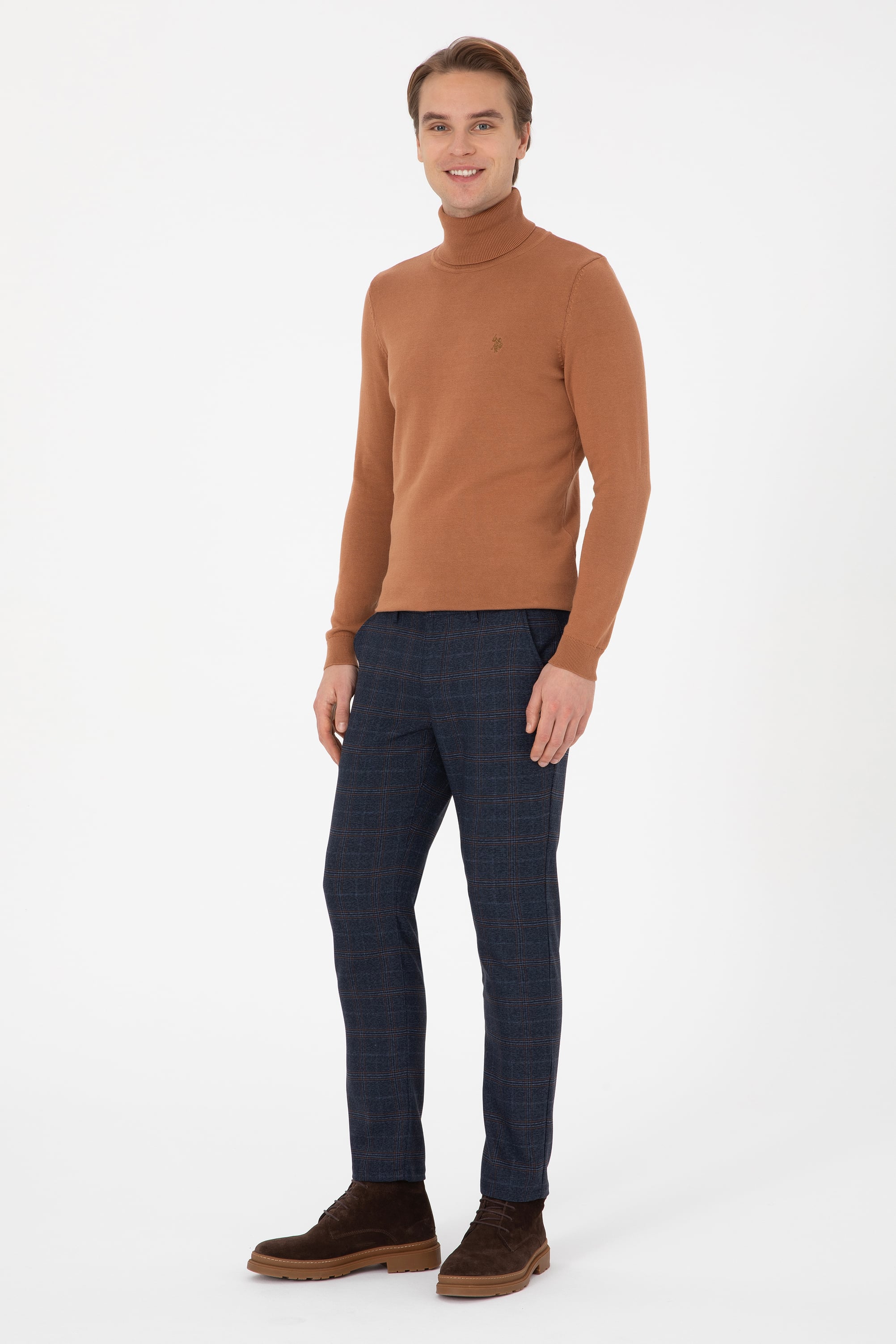 Erkek Slim Fit Lacivert Kanvas Pantolon