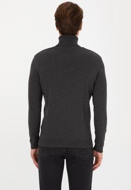 Erkek Antrasit Melanj Basic Kazak - 50313640046