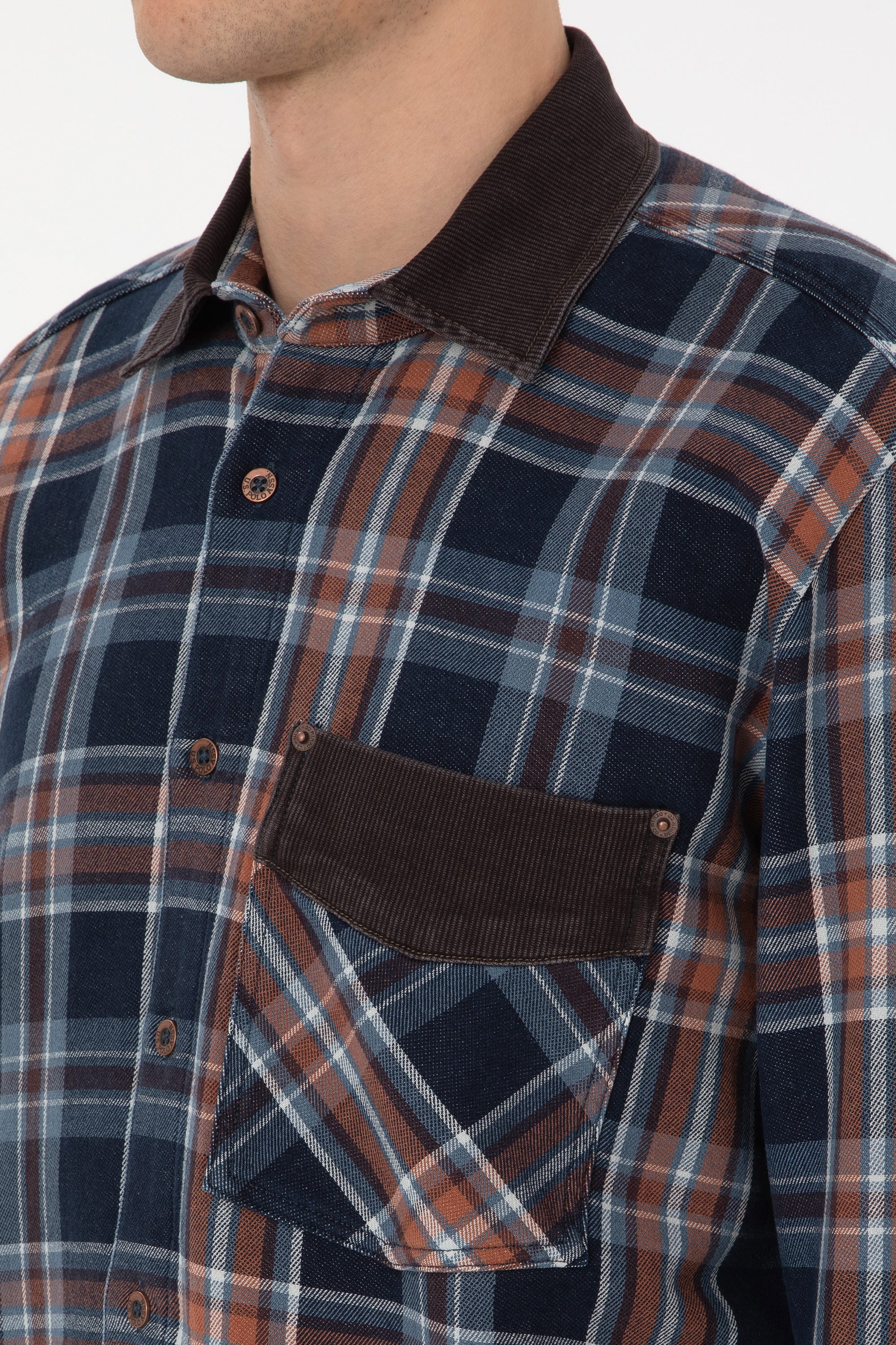 Erkek Kahverengi Jean Gömlek - 50313592018