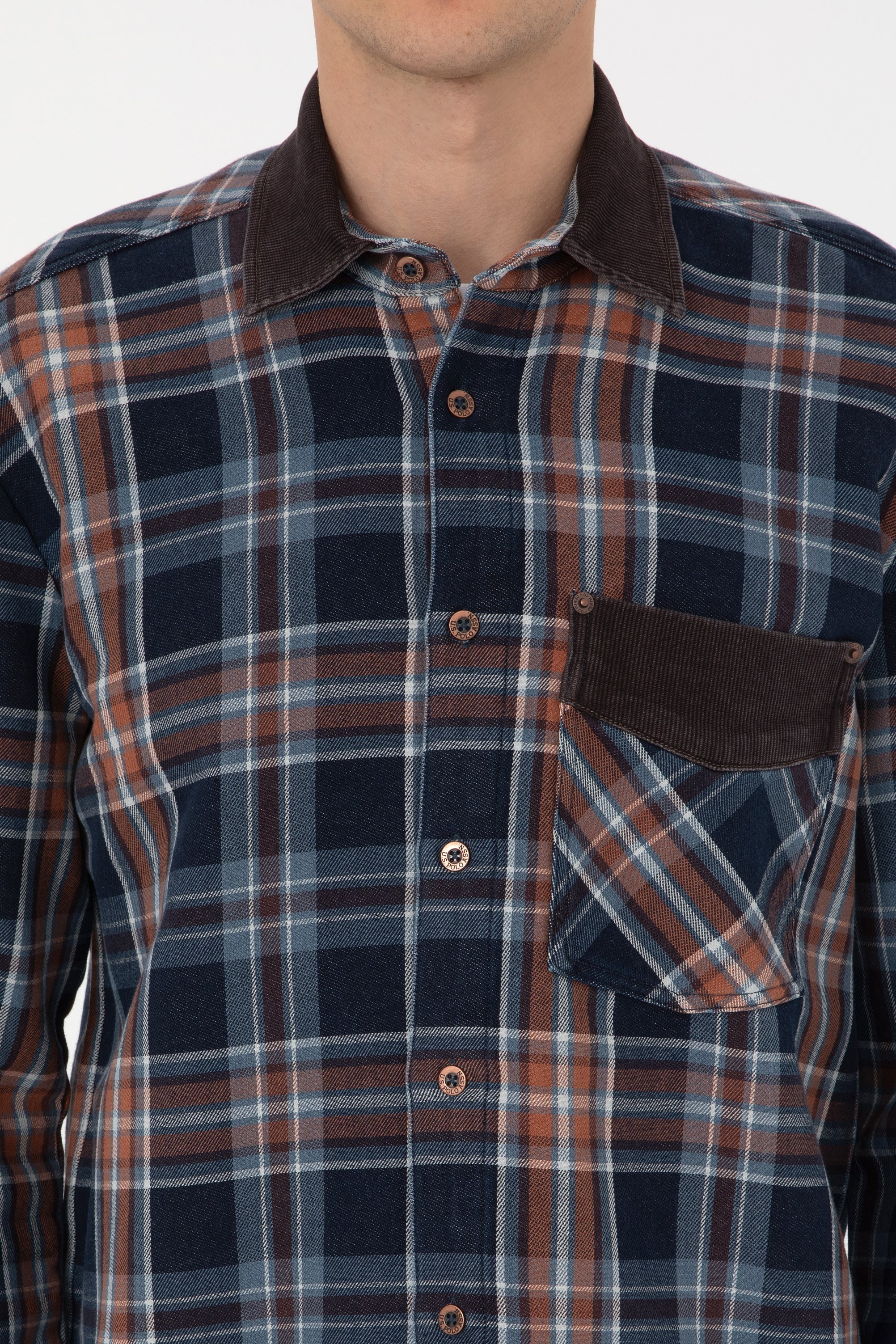 Erkek Kahverengi Jean Gömlek - 50313592018