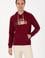 Erkek Regular Fit Kapüşonlu Bordo Sweatshirt