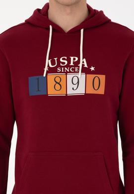 Erkek Regular Fit Kapüşonlu Bordo Sweatshirt - 50316364046