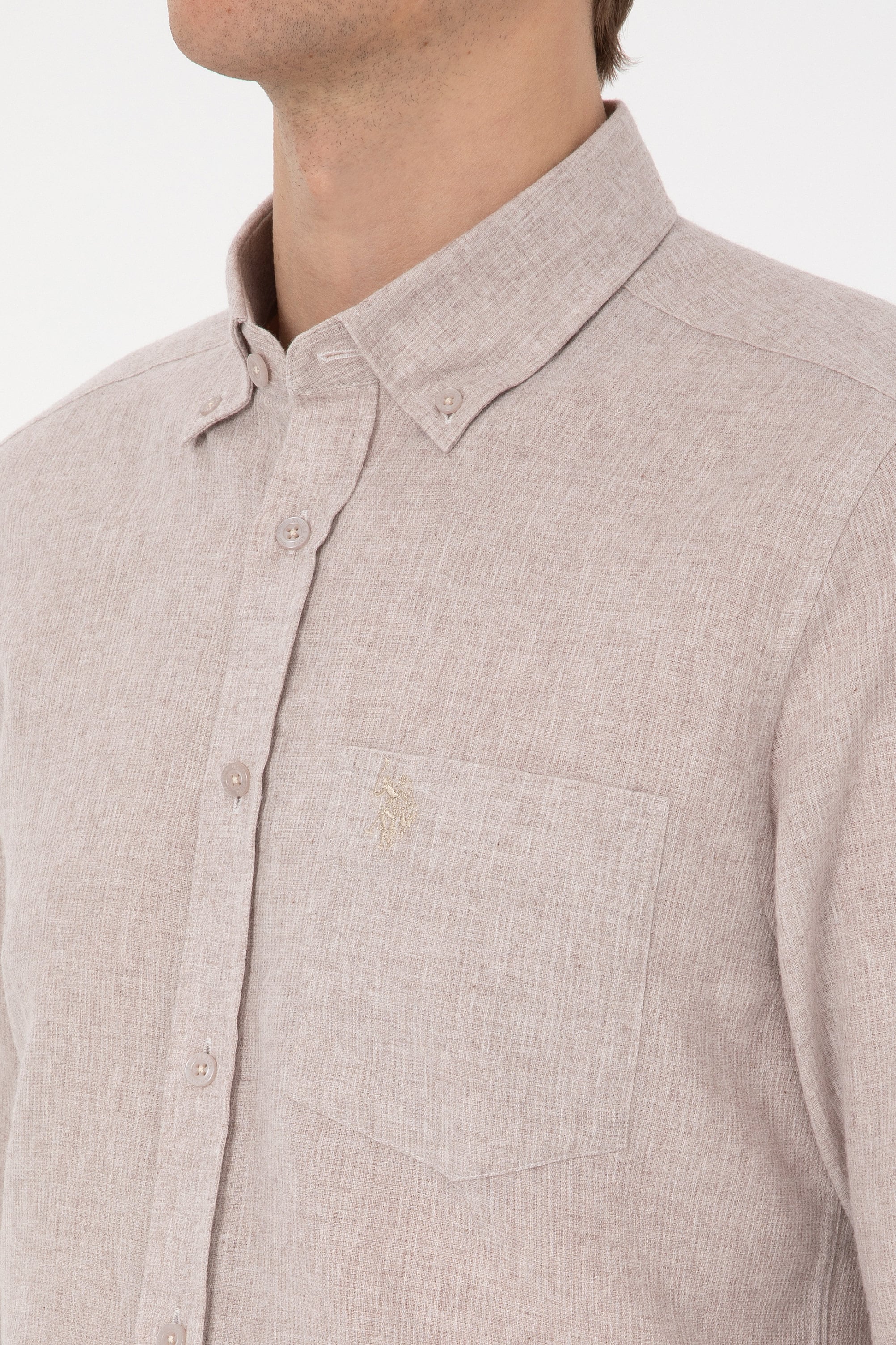 Erkek Taş Uzun Kollu Gömlek - 50308596009