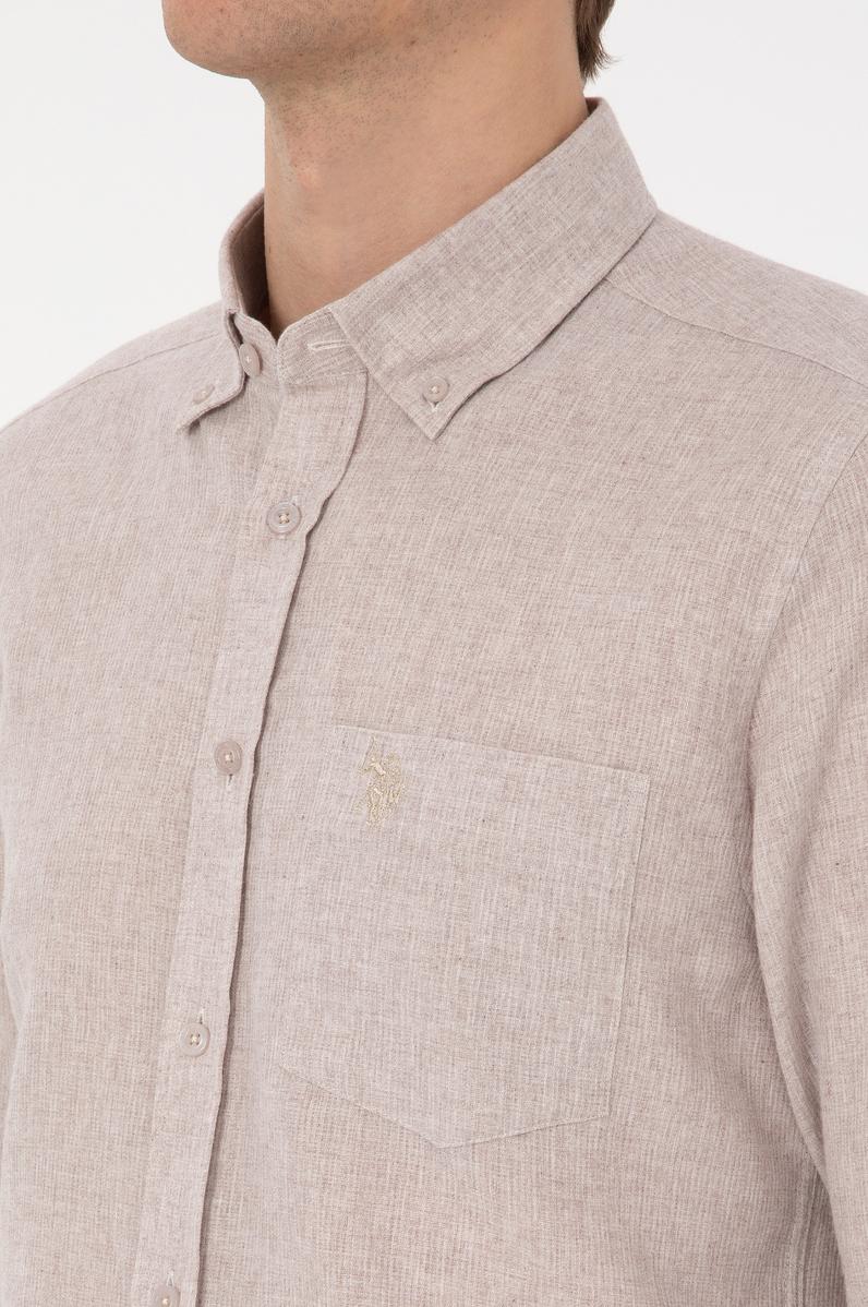 Erkek Taş Uzun Kollu Gömlek