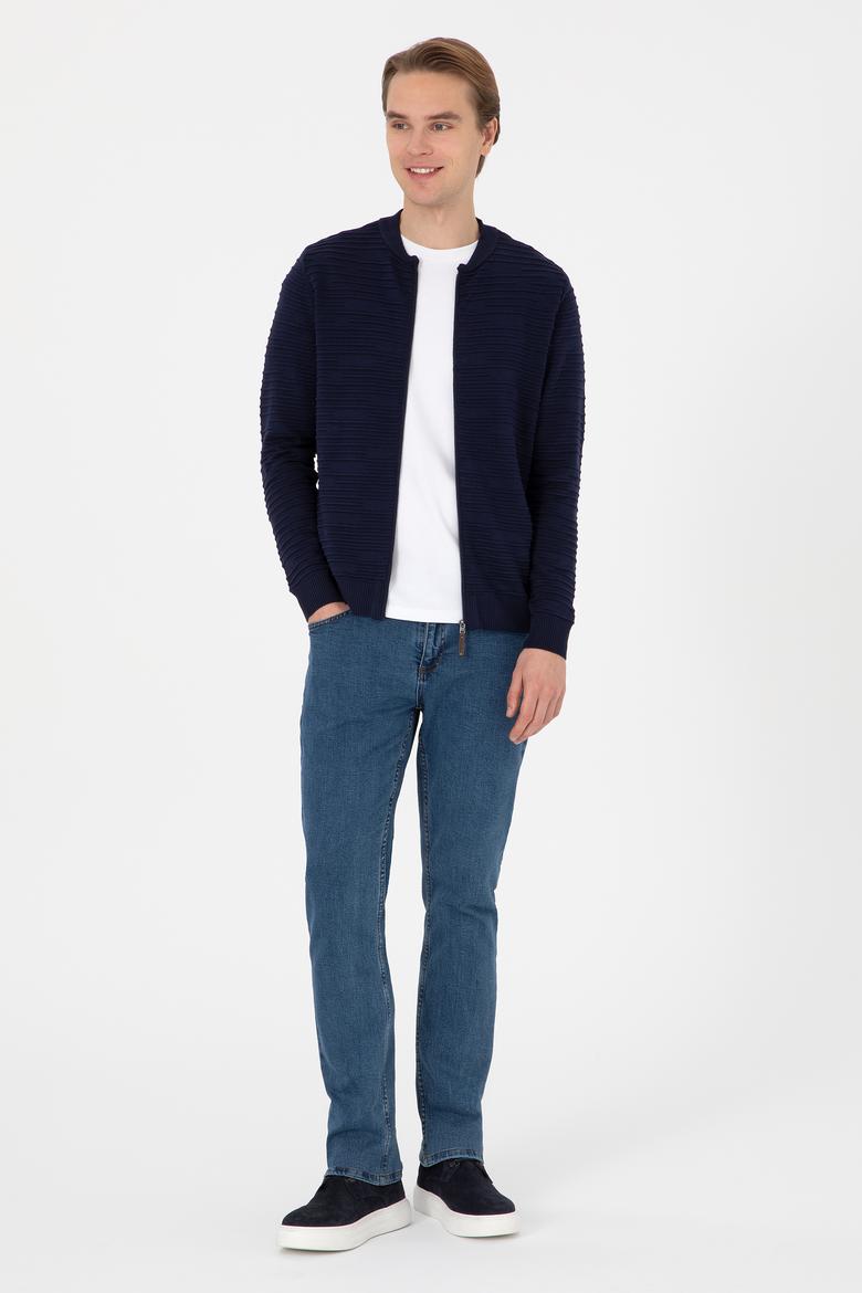 Erkek Lacivert Triko Hırka - 50308486006