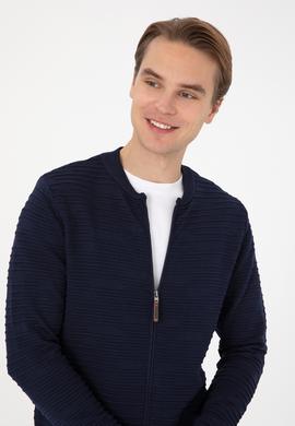 Erkek Lacivert Triko Hırka - 50308486006