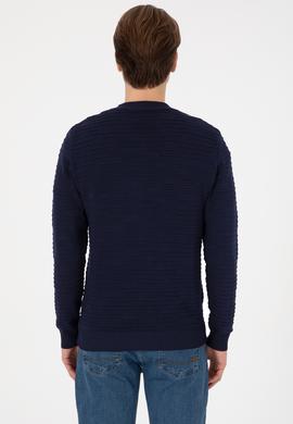 Erkek Lacivert Triko Hırka - 50308486006