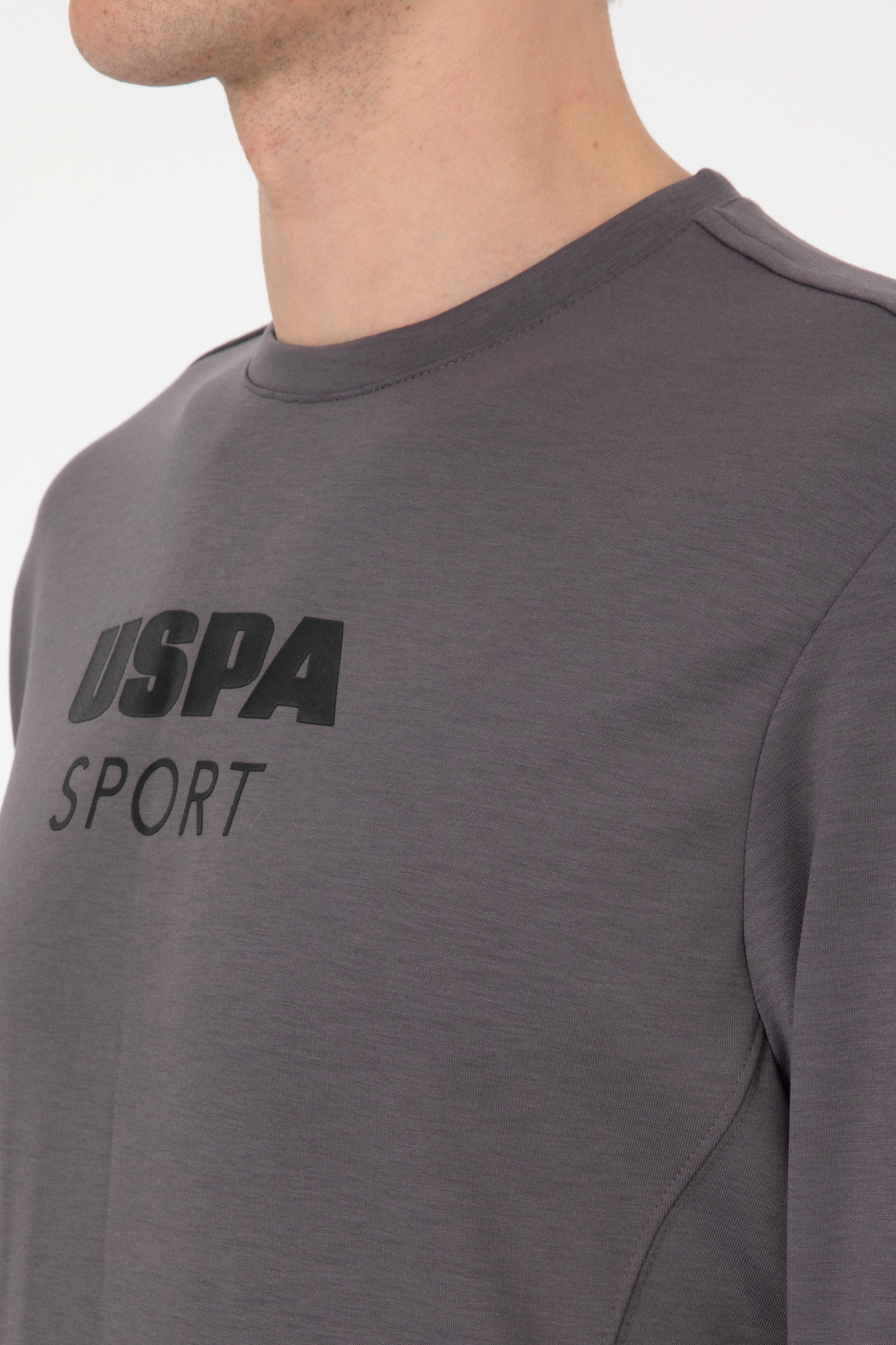 Erkek Regular Fit Bisiklet Yaka Gri Sweatshirt - Image 7