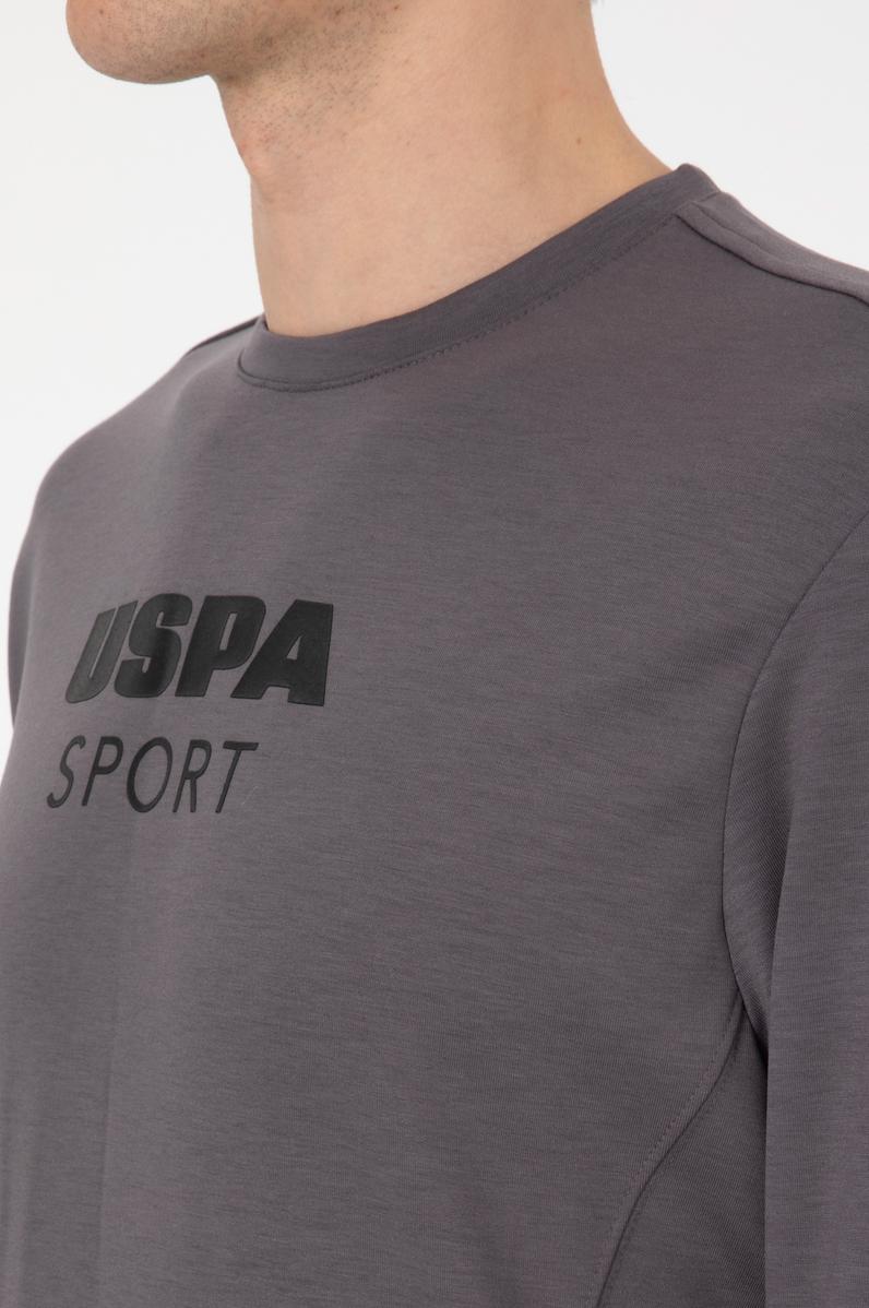 Erkek Regular Fit Bisiklet Yaka Gri Sweatshirt