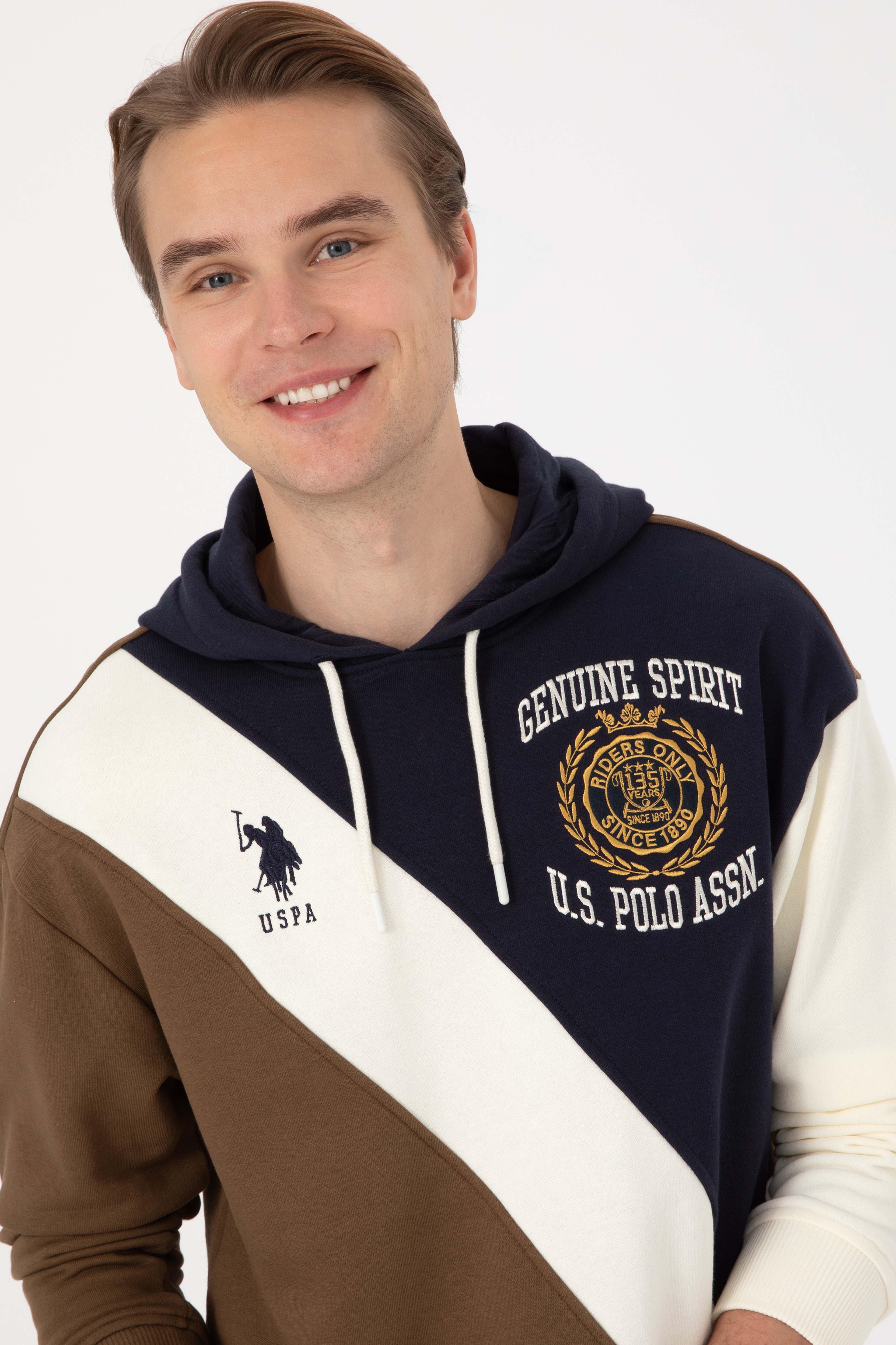 Erkek Comfort Fit Kapülonlu Haki Sweatshirt