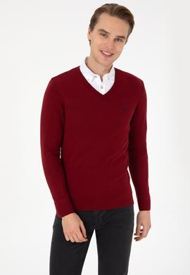 Erkek Bordo Basic Kazak - 50313662042