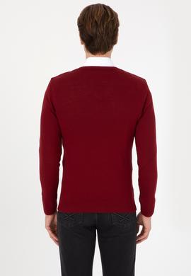 Erkek Bordo Basic Kazak - 50313662042