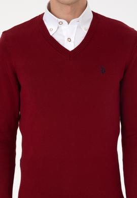 Erkek Bordo Basic Kazak - 50313662042