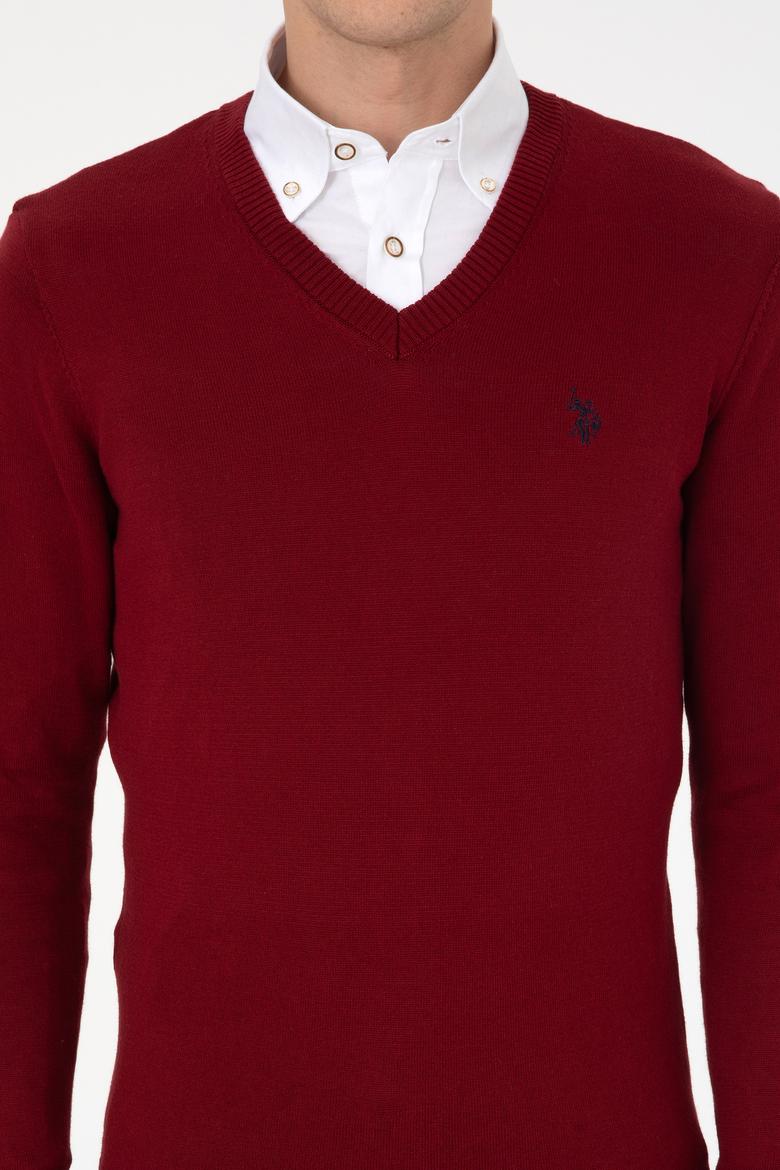 Erkek Bordo Basic Kazak - 50313662042