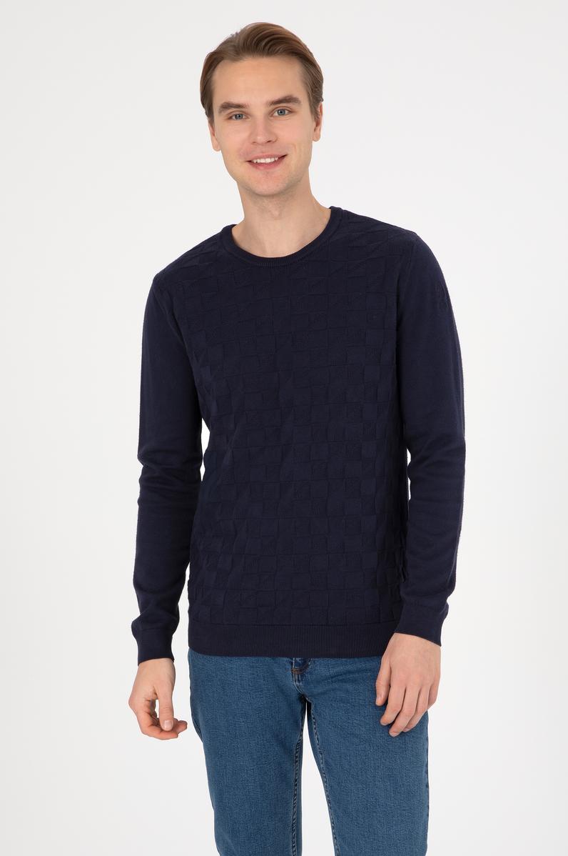 Erkek Lacivert Basic Kazak