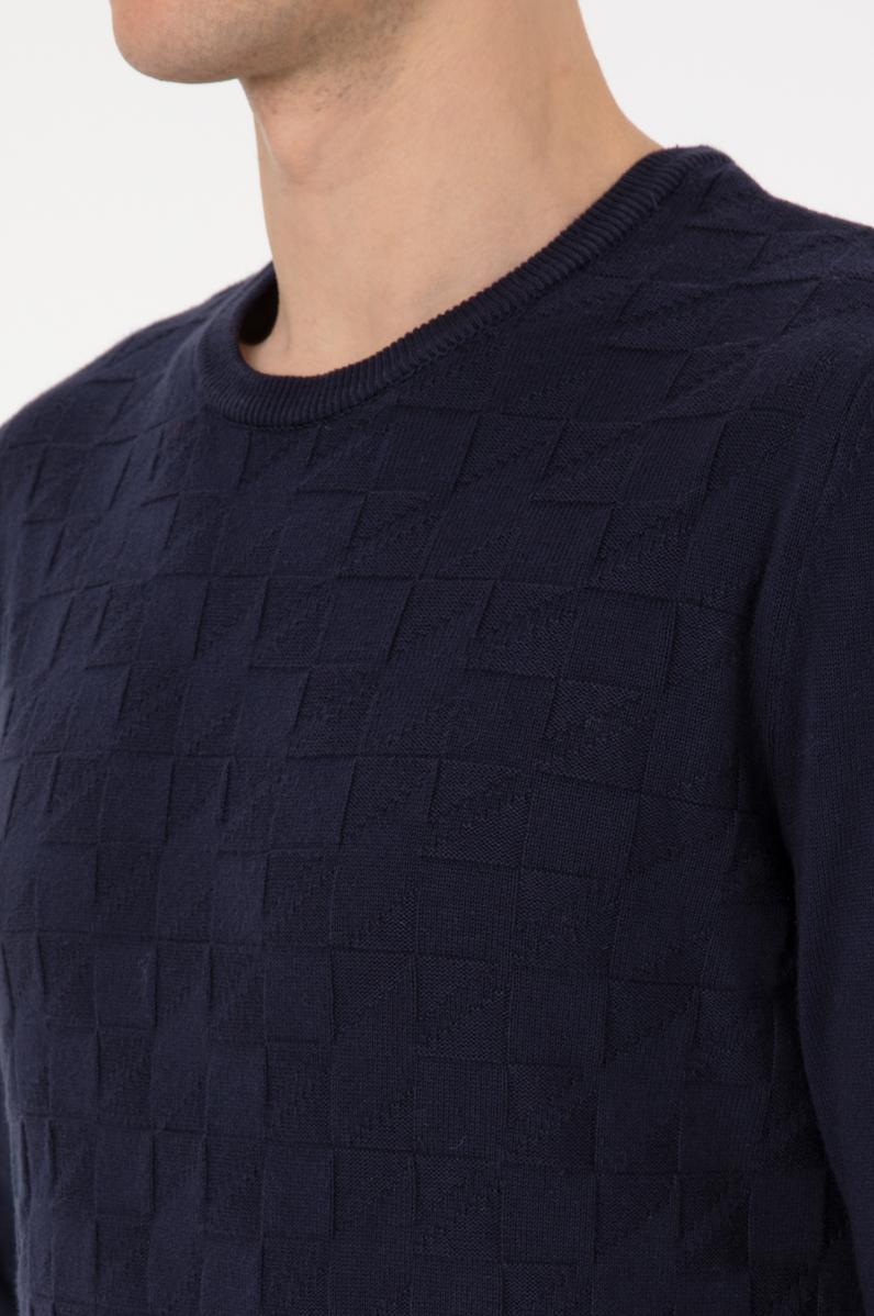 Erkek Lacivert Basic Kazak