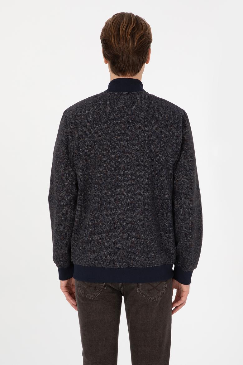 Erkek Lacivert Örme Hırka - 50309968026