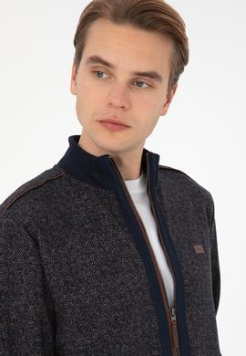 Erkek Lacivert Örme Hırka - 50309968026