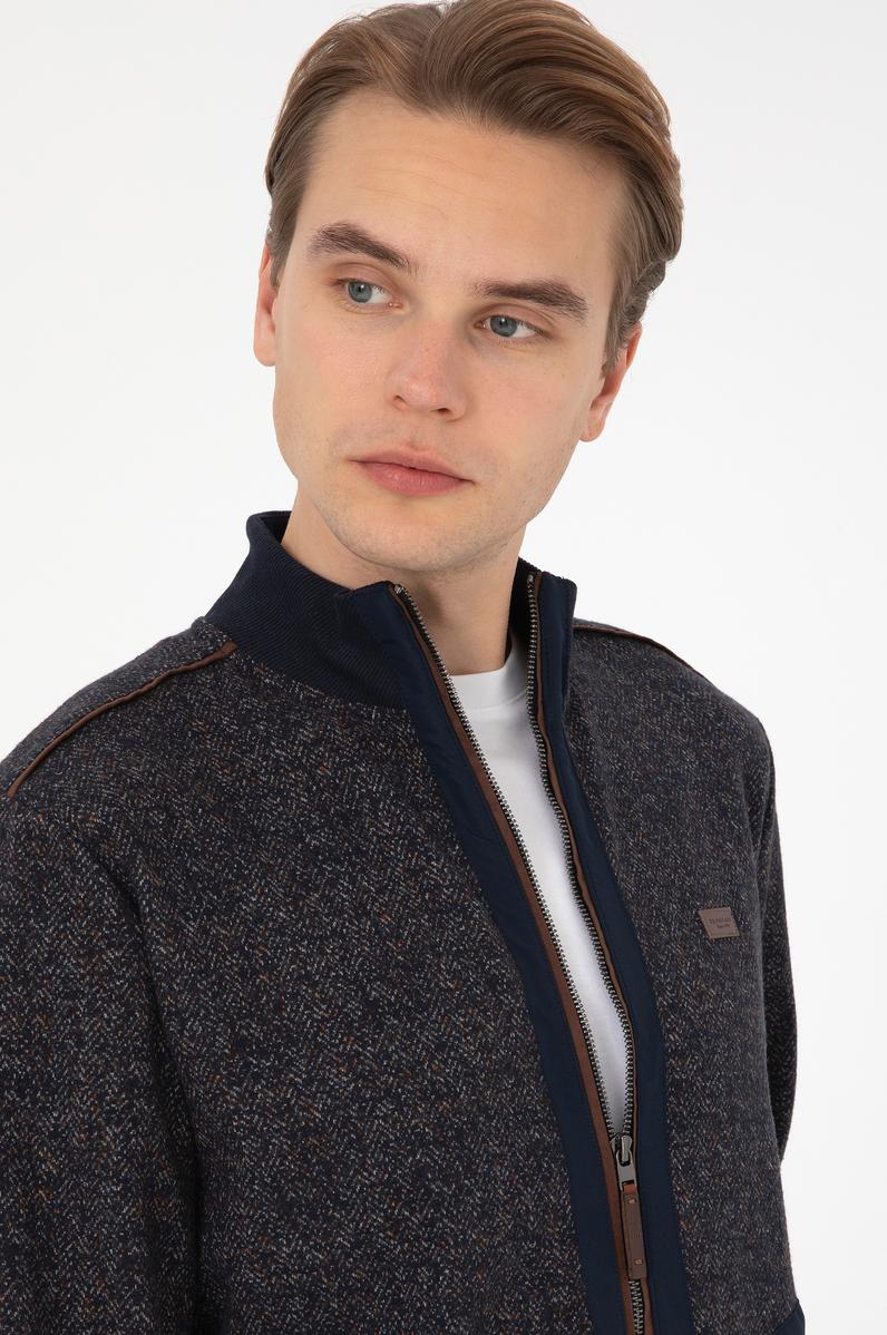 Erkek Lacivert Örme Hırka