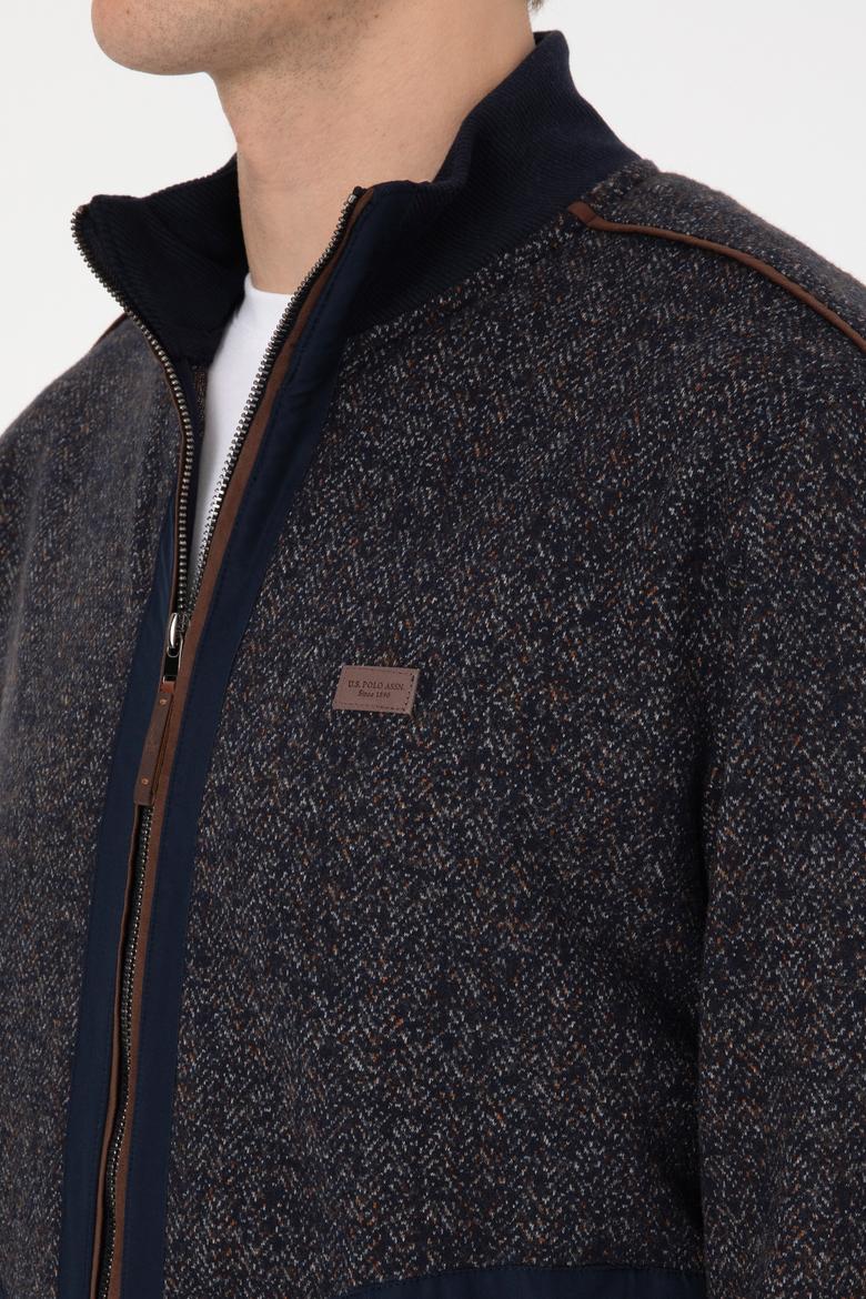 Erkek Lacivert Örme Hırka - 50309968026