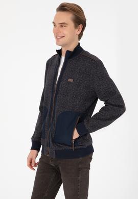 Erkek Lacivert Örme Hırka - 50309968026