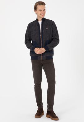 Erkek Lacivert Örme Hırka - 50309968026