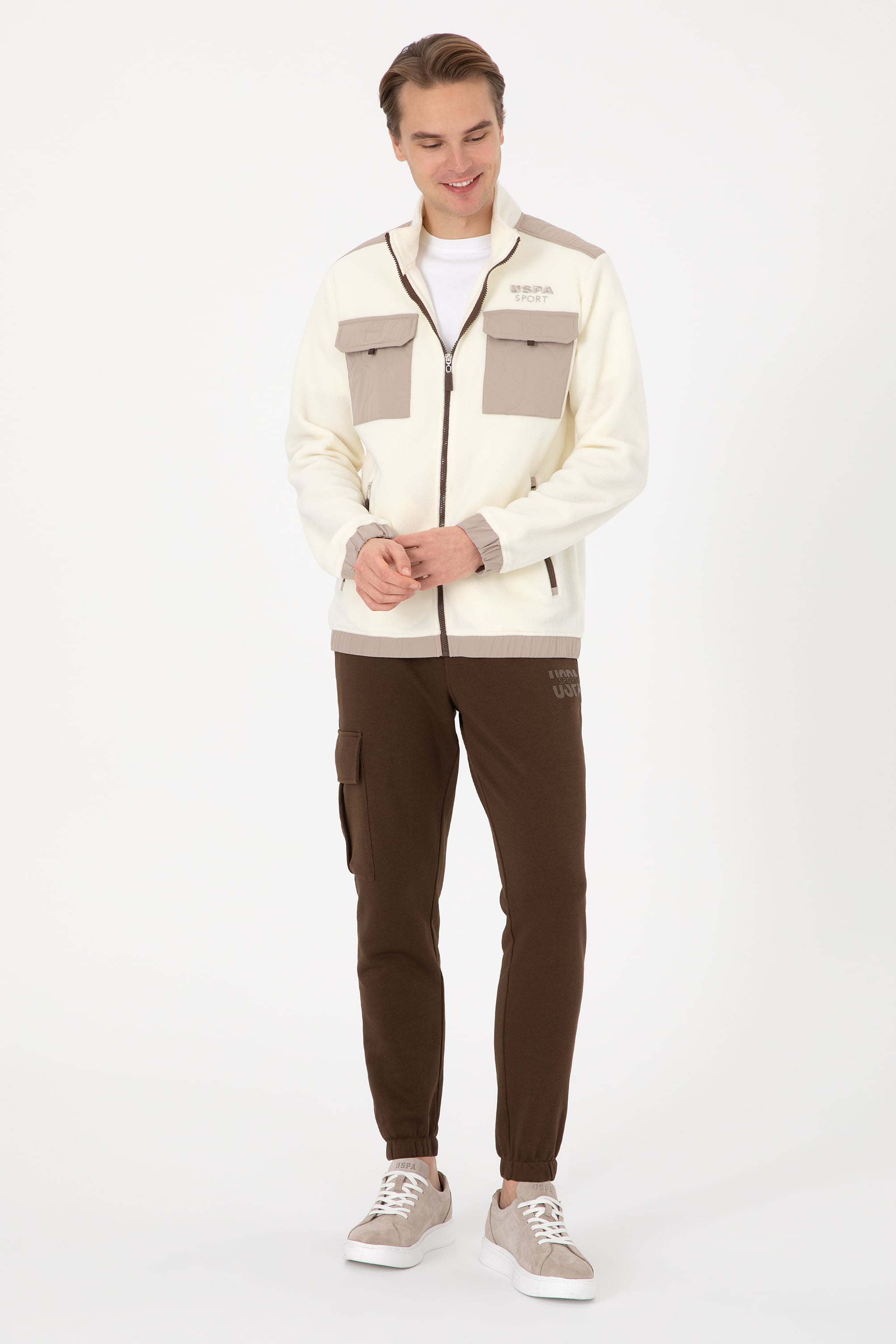 Erkek Krem Örme Hırka - 50309979026