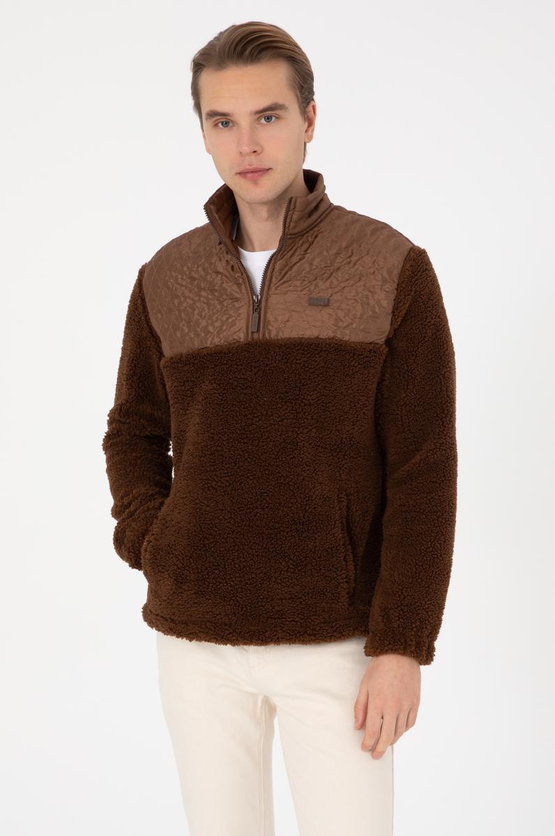 Erkek Kahverengi Sweatshirt