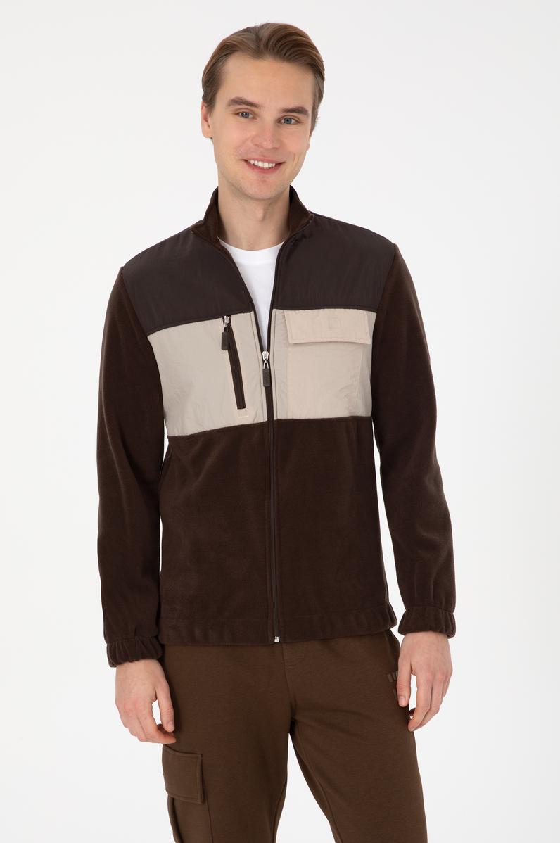 Erkek Koyu Kahverengi Örme Hırka