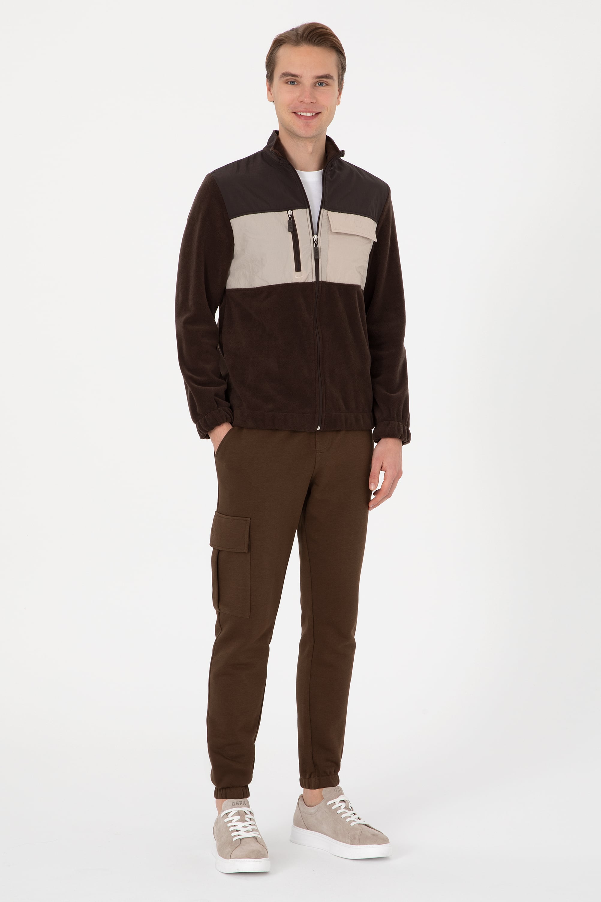 Erkek Koyu Kahverengi Örme Hırka - 50309977056