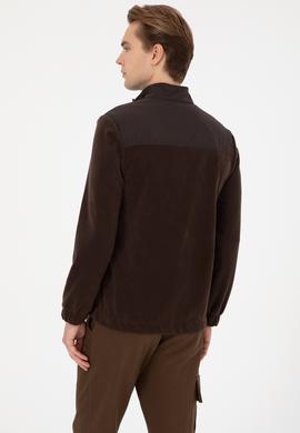 Erkek Koyu Kahverengi Örme Hırka - 50309977056