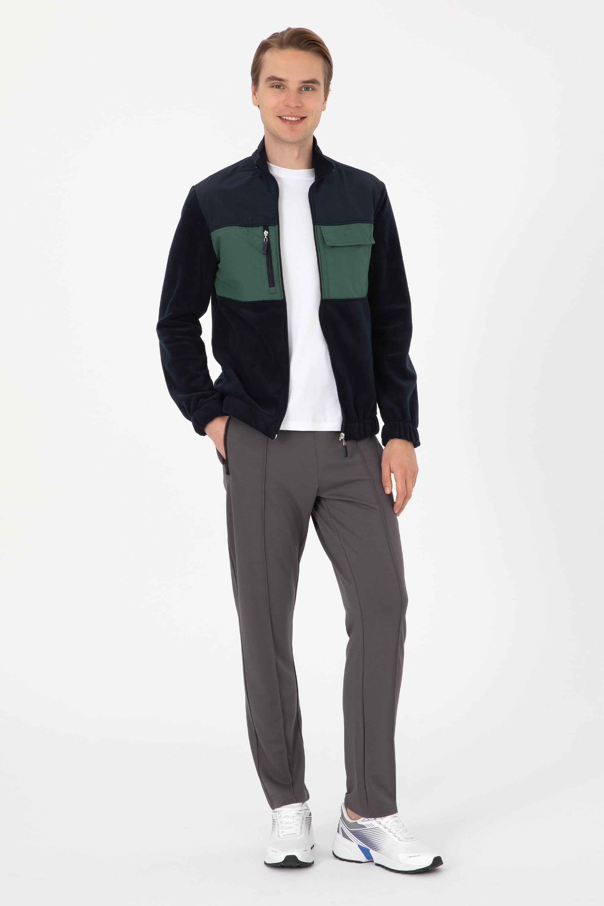 Erkek Lacivert Örme Hırka - 50309977046