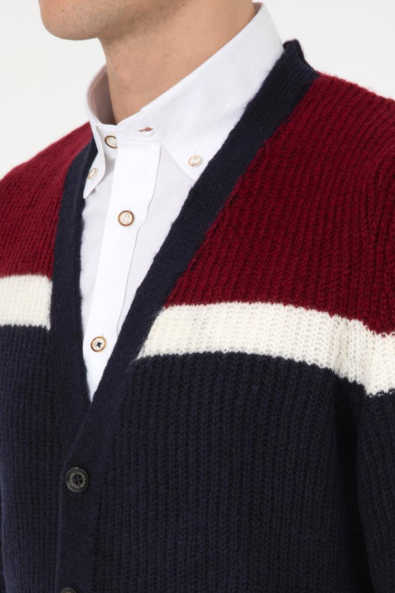 Erkek Lacivert Triko Hırka - 50315033019