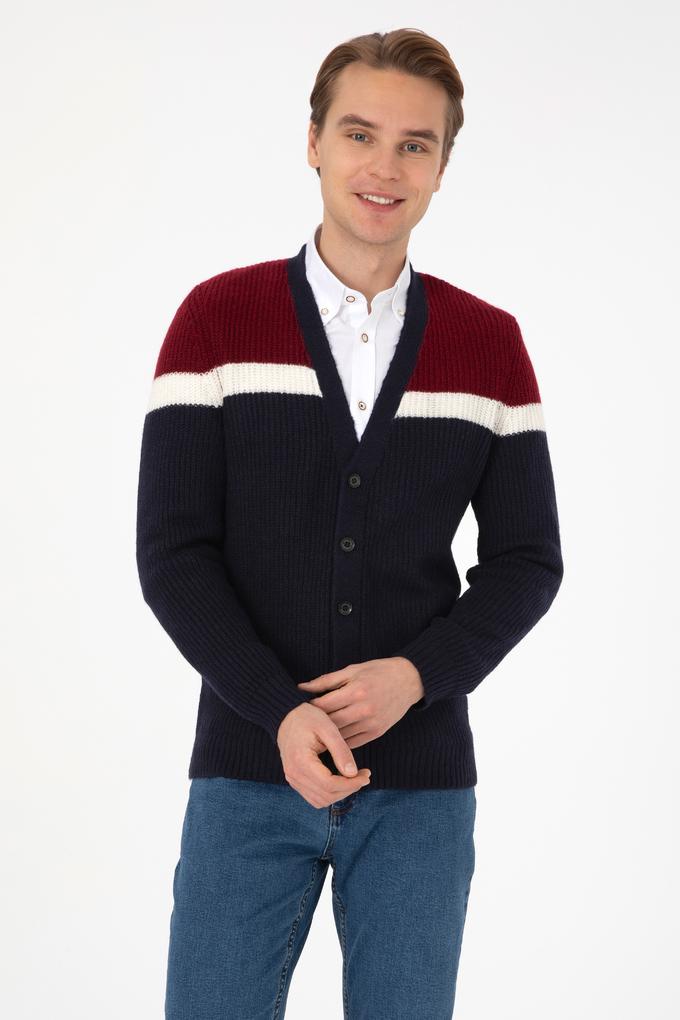 Erkek Lacivert Triko Hırka