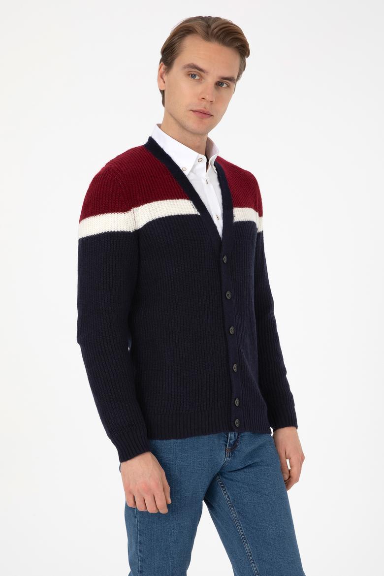 Erkek Lacivert Triko Hırka - 50315033019