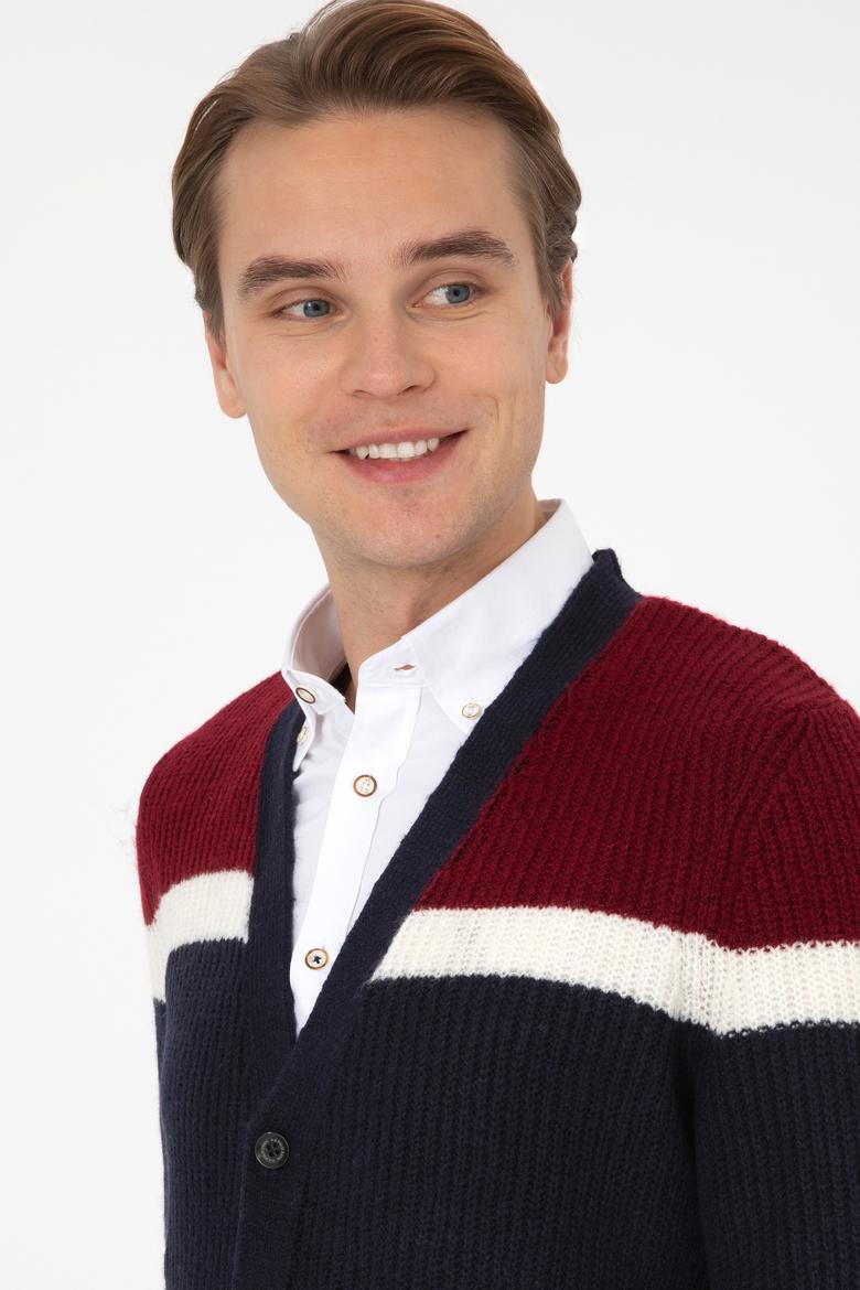 Erkek Lacivert Triko Hırka - 50315033019