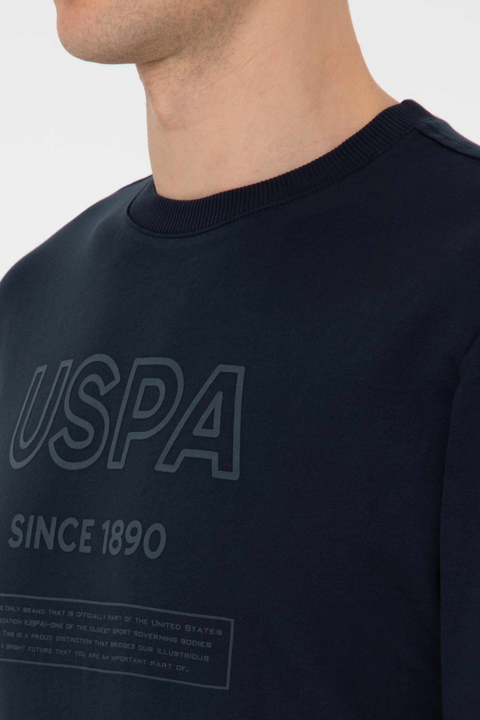 Erkek Regular Fit Bisiklet Yaka Lacivert Sweatshirt