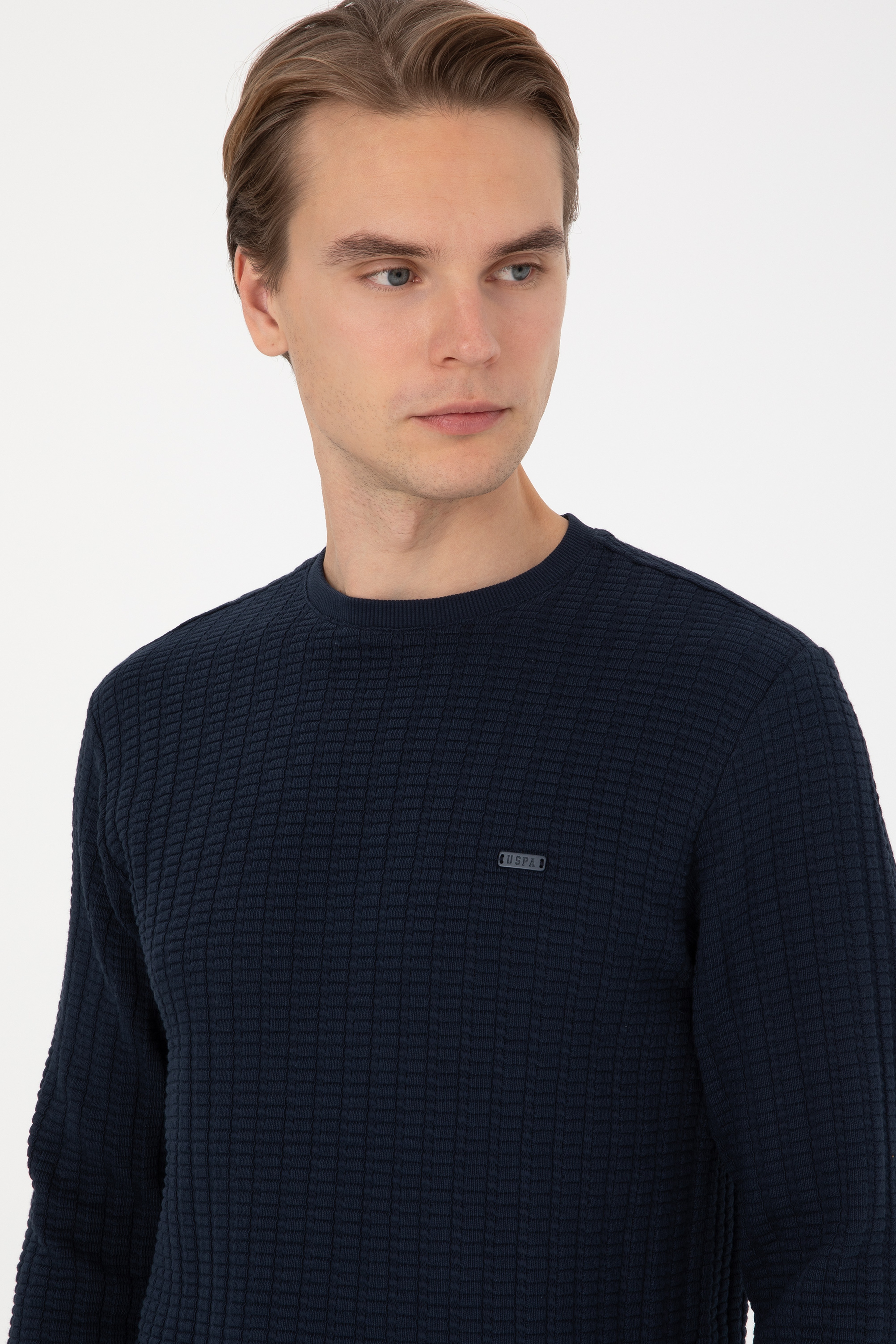 Erkek Regular Fit Bisiklet Yaka Lacivert Sweatshirt - Image 2