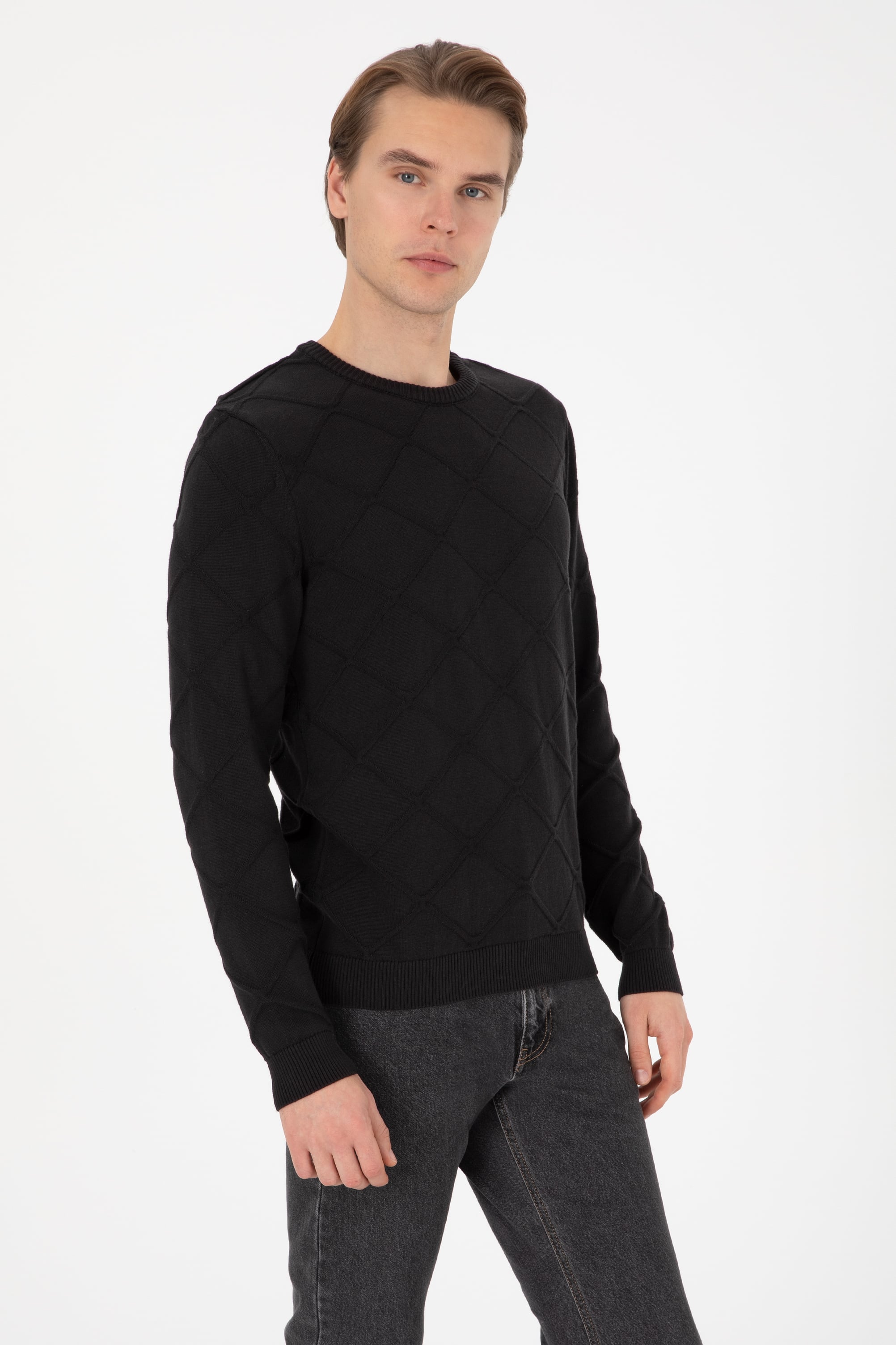 Erkek Siyah Kazak - 50307825035