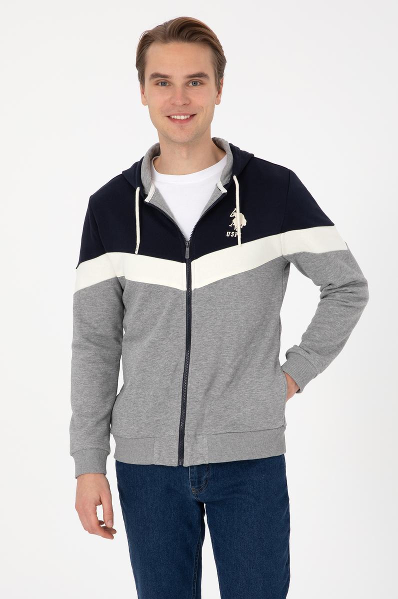 Erkek Gri Melanj Örme Hırka