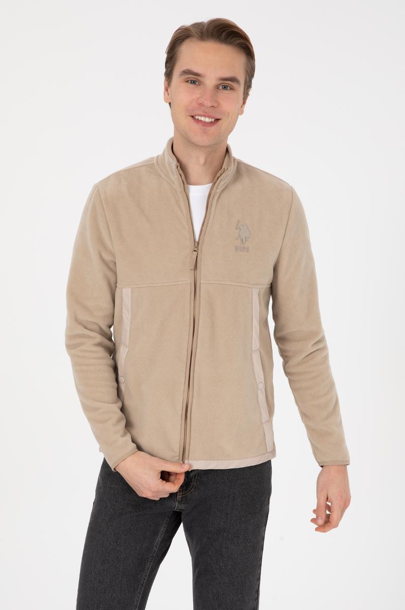 Erkek Koyu Bej Örme Hırka